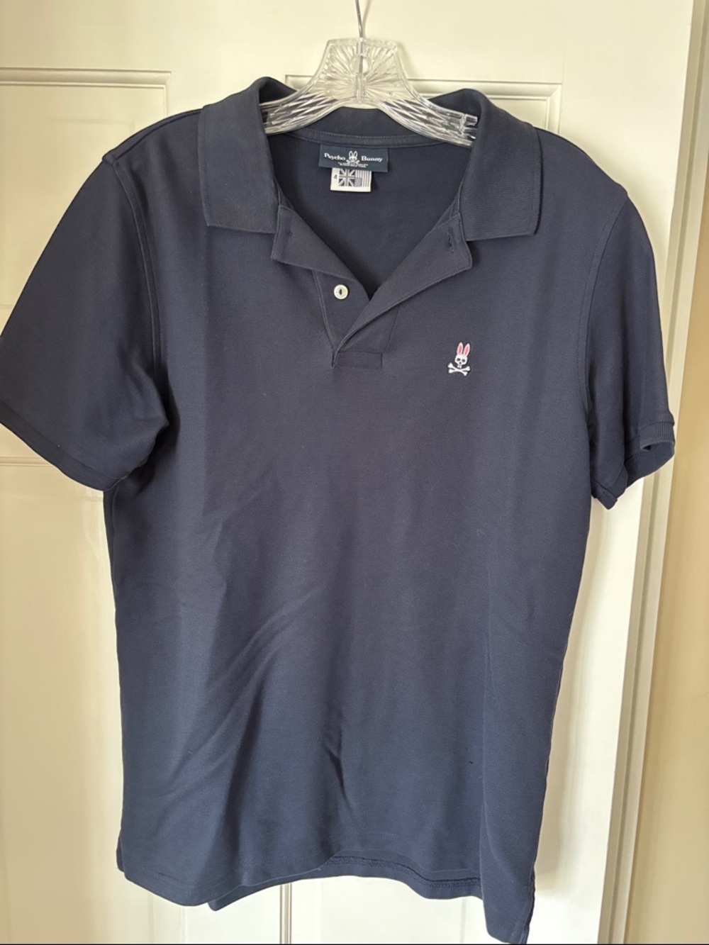Psycho Bunny Dark Navy Pique Polo with Bunny Logo